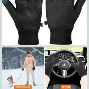 Moon Kitty Mens Lightweight Running Gloves Winter Waterproof Cold Weather
